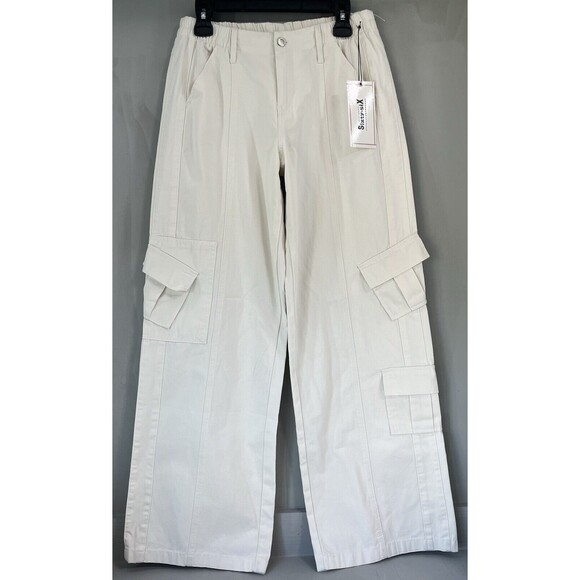 Los Angeles Sixty Six Girl’s Junior Wide Legged Baggy Street Wear White NWT 9 - Picture 2 of 8